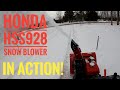 Blowing Snow With The Honda HSS928 Snow Blower!