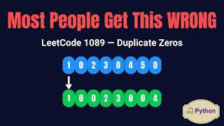 LeetCode 1089 - Duplicate Zeros | Visual Step-by-Step (Beginner Friendly)