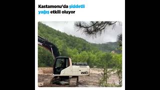 Kastamonu'da şiddetli yağış etkili oluyor