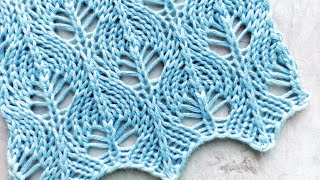 Pattern with small openwork leaves 🌿 for knitting women's things