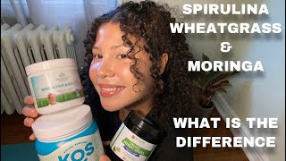 SPIRULINA, WHEATGRASS \u0026 MORINGA / What is the difference between these superfoods? Product review