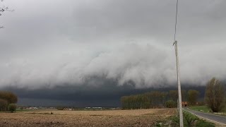 Onweer met shelfcloud maandag 7 april 2014