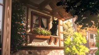 Lofi With My Cat || Spring Morning 🐾🌸  Chill/Study/Work  [ Lofi Mix - Lofi Songs ]