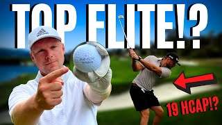 PLAYING GOLF WITH A 19 HANDICAP GOLFER!!! USING A TOP FLITE!?