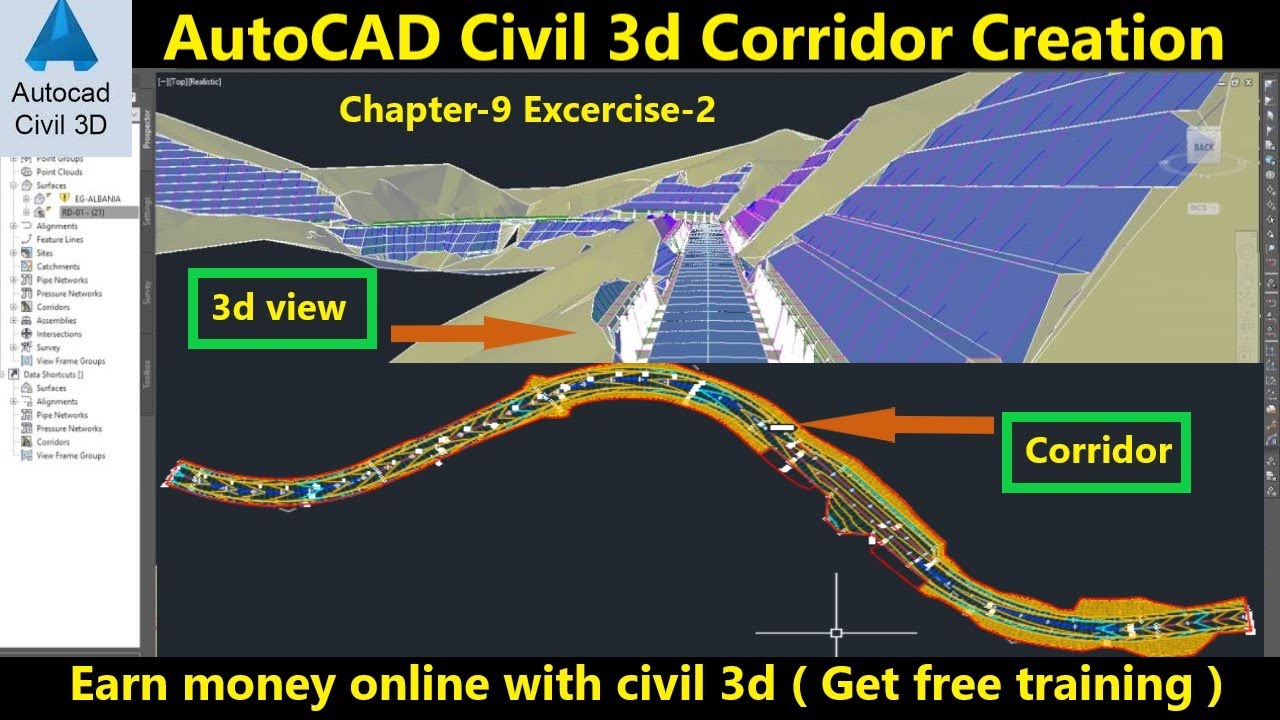 How To Create Corridor In Autocad Civil 3d Civil 3d Corridor Creation