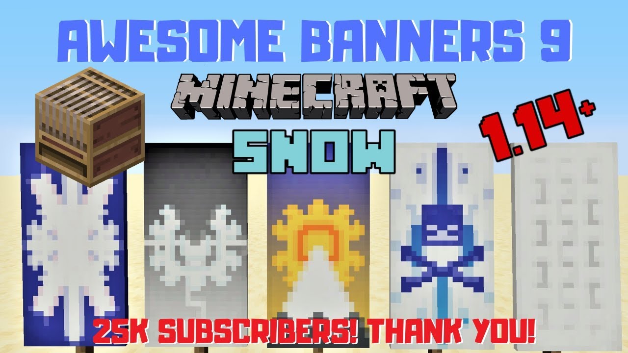 5 AWESOME MINECRAFT BANNER DESIGNS WITH TUTORIAL! #9 [LOOM] - YouTube