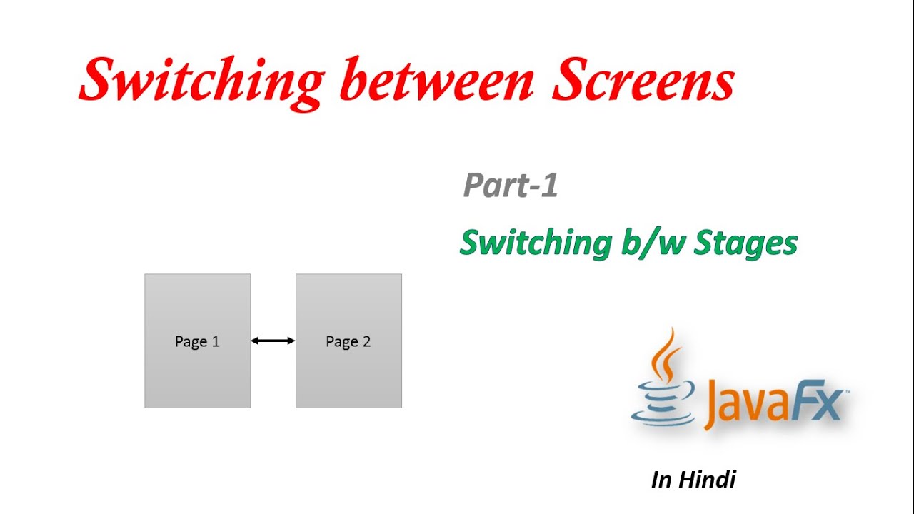 Javafx Tutorial Switching Between Stages Youtube
