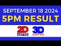 5pm Lotto Result Today September 18 2024 | PCSO Swertres Ez2