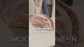 Smoking a Bone-in Wagyu Brisket @yodersmokers #shorts