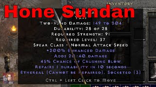 D2R Unique Items - Hone Sundan (Yari)