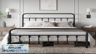 Yaheetech Classic Metal Platform Bed Frame Mattress Foundation with Victorian Style Iron-Art Review