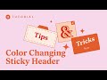 Create a Color Changing Sticky Header Without Code in Elementor [PRO]