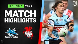 NRL 2024 | Sharks v Dragons | Match Highlights