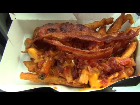 Rally's Lil' Philly Sandwich and Baconzilla! Fries Rally's Lil' Philly Sandwich and Baconzilla! Fries