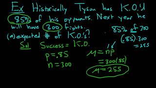 Mean and Standard Deviation of Binomial and the Ranged Rule of Thumb
