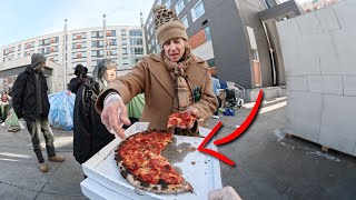 Handing Out 100 Donuts \u0026 Pizzas To The Homeless