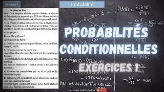 Probabilités, Probabilités conditionnelles et Arbre pondéré - Exercice corrigé type BAC
