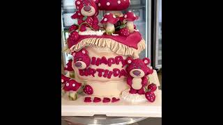 Bánh sinh nhật gấu dâu lotso - Lotso cake