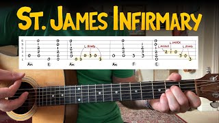 St James Infirmary — Acoustic Blues Guitar Lesson (Key of A minor)