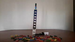 satisfying domino tower collapse