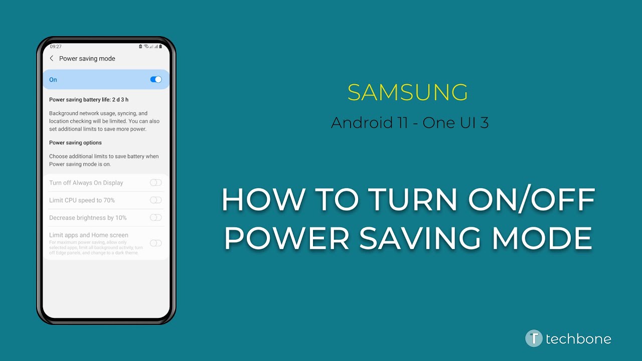 How To Turn On/Off Power Saving Mode - Samsung [Android 11 - One UI 3 ...