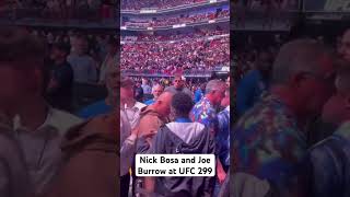 #49ers Nick Bosa & #Bengals Joe Burrow spotted at #UFC299 🔥