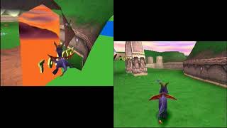 Spyro 1 Vortex - Toasty Entrance Comparison