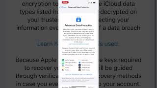 Enable Advanced Data Protection and encrypt your iCloud data #ios  #encryption