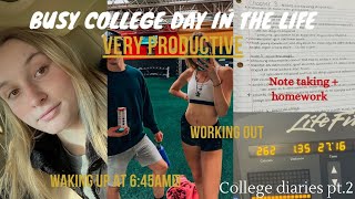 6:40 AM *BUSY* COLLEGE DAY IN MY LIFE | being productive, going to class, working out, studying!