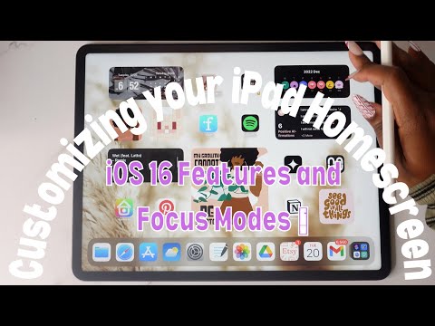 Customizing the iPad Home Screen Setting Widgets, Focus Modes, and Shortcuts