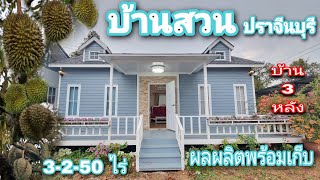 ของแถมเพี๊ยบ‼️ผลไม้เยอะ [EP.978]บ้านสวนพร้อมอยู่ บ้านเจ้านาย2หลัง บ้านคนสวน1หลัง บนเนื้อที่3-2-50ไร่