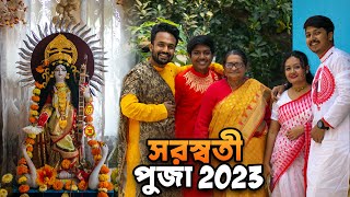 সরস্বতী পূজা ২০২৩ 🦢 Saraswati Puja Vlog in Bengali 2023 | Vlogger Babu New Barrackpore Vlog