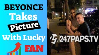 (EXCLUSIVE) BEYONCE TAKES A picture with ONE LUCKY Fan in NYC