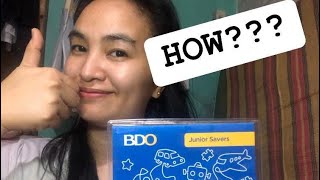 PAANO MAG-OPEN NG BDO JUNIOR SAVINGS ACCOUNT?