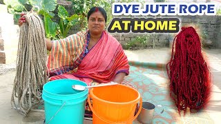 How to DYE Jute Rope | Easy Process To DYE At HOME- Long Lasting