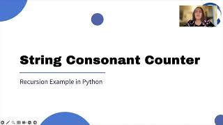 Consonant Count using Recursion (in Python)
