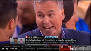 Stephen A. Smith SHOCKED Rockets Pursing Jimmy Butler through a Sign a