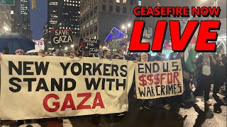 LIVE From CEASEFIRE NOW Protest in NYC