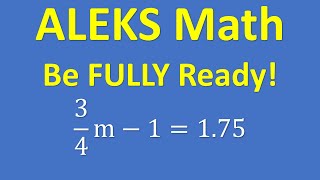 ALEKS Math Placement Exam – PRACTICE PROBLEM