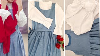 DIY - DENIM OVERALL DRESS WITH TOP / full tutorial for beginners