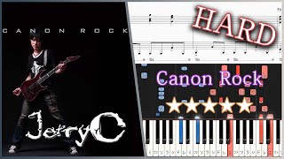 Canon Rock - JerryC - Hard Piano Tutorial + Sheets【Piano Arrangement】