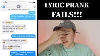 Lyric Prank Text FAIL Compilation. - Mike Fox