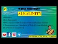 Alkalinity | Determination | Ion calculation | Water treatment |Engineering| Environmental Chemistry