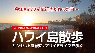 【2019年GWの思い出 #01】ハワイ島散歩 ─サンセットを見に、アリイドライブを歩く─