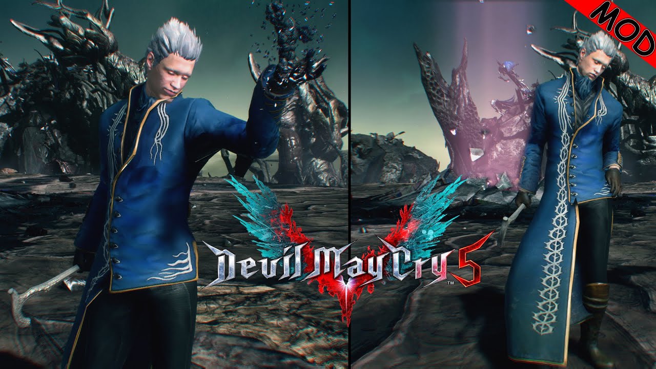 V DmC Vergil Costume - Devil May Cry 5 [MOD][1080P][60FPS] - YouTube