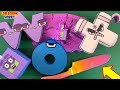 Cutting Kinetic Sand  for Numberblocks Alphabet Lor WOX with 64 Puzzle tetris NEW ASMR Numberblocks