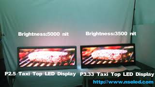 Why do our customers perfer P2.5?What is the difference between P2.5 and P3.33 taxi top led display?