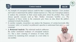 Lecture 18 Content Analysis