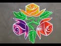 Rose Flower Kolam Designs With 7x4 Dots For Pongal Sankranti Muggulu Easy Rangoli Designs Rose Flower Kolam Designs With 7x4 Dots For Pongal Sankranti Muggulu Easy Rangoli Designs