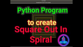 Python Program to Draw Square Out In Spiral Pattern in Python turtle | python | Turtle